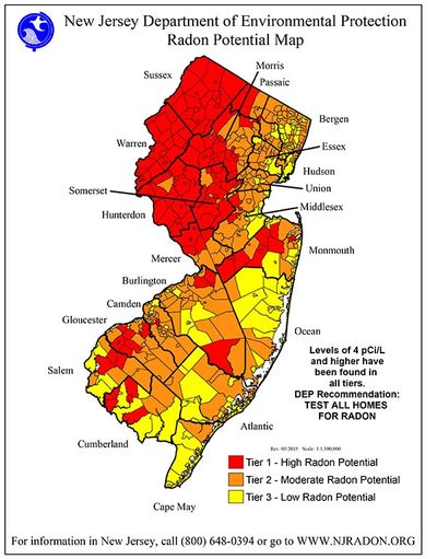NJ Radon Potential Map 