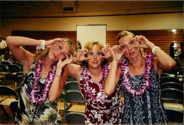 Returning on the Red-Eye flight at the end of our trip, and heading straight to a work meeting.