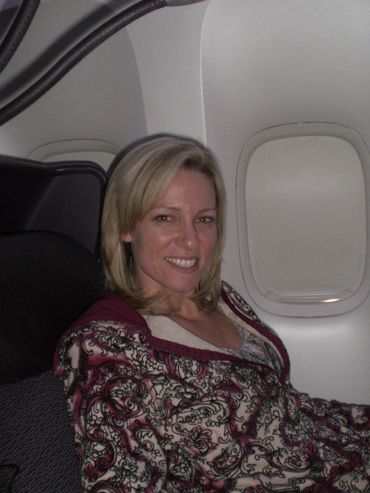 About to take off, on Virgin Airlines, on the way to Australia.