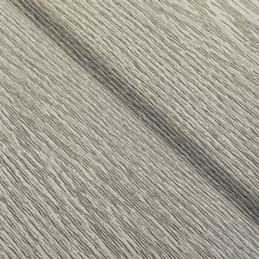 Close-up of textured gray fabric with fine horizontal lines.