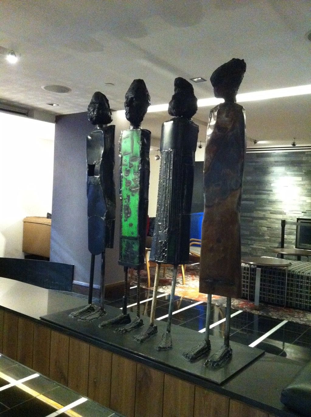 commission, lobby art, NYC art, metal worker, metal sculpture, scrap metal art