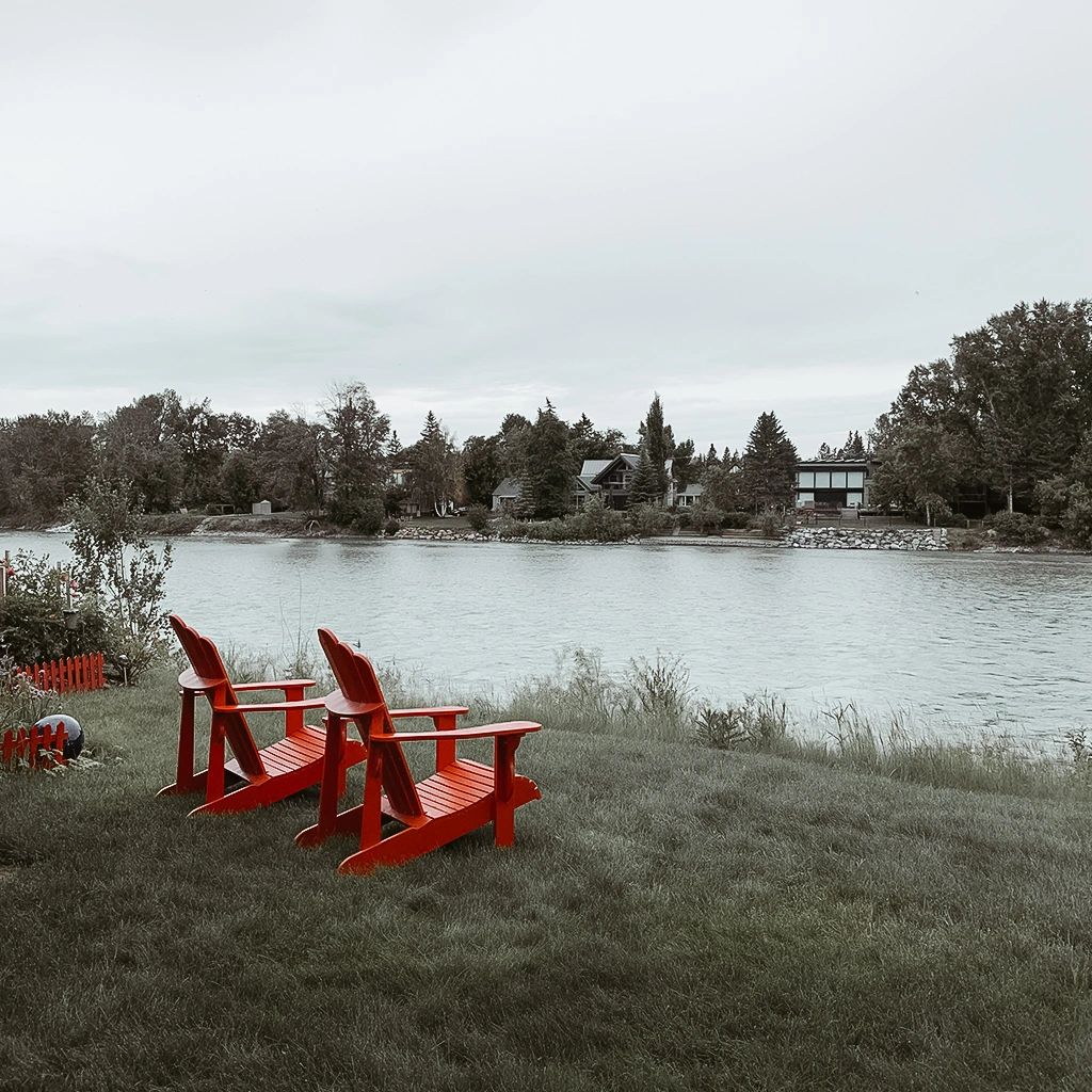 Come enjoy our famous red chairs and river view. Peace, serenity & luxury in the heart of Calgary.