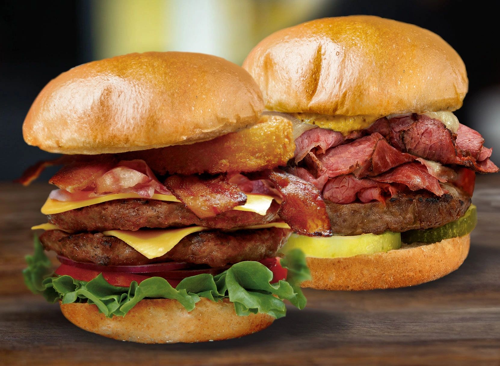 Burgers served at Crown Cafe and Ellis Cafe on Liberty Island and Ellis Island in New York.