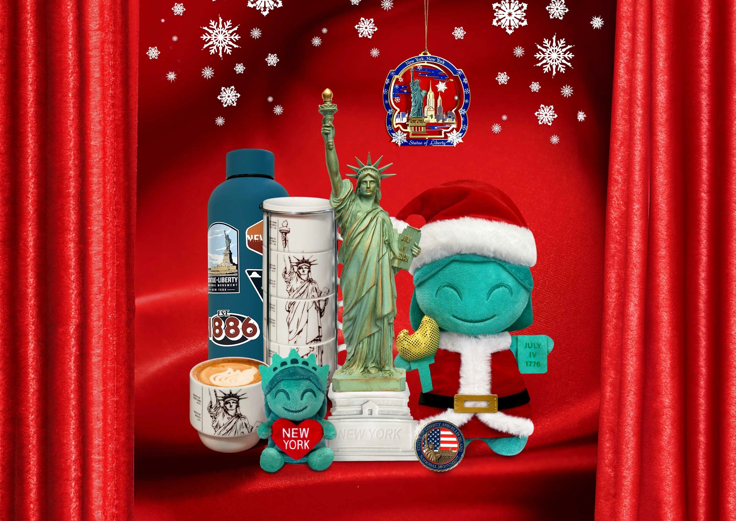 Holiday Gifts sold at the Statue of Liberty gift store and Ellis Island Gift Shop.