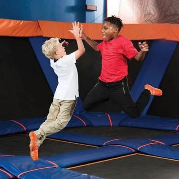 Children on trampoline