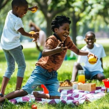Children playing in a park