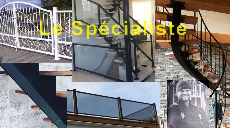 Portail ,Cloture ,Garde-Corps Escalier ,Limon ,Fer Forge Ornemental ,Acier , Metal ,Verre ,Corten