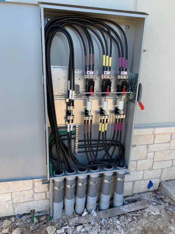 Completed electrical wiring