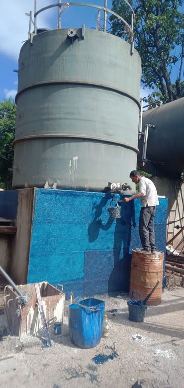 FRP LINING AT ACID STORAGE TANK FOUNDATION