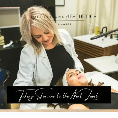 Esthetician providing facial skincare treatment.