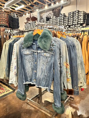 Double D Bedazzled Jean Jacket