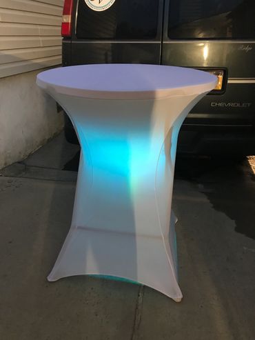 Color changing cocktail tables 