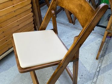 Walnut wood padded chair