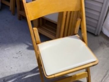Padded folding chair, wood folding chair