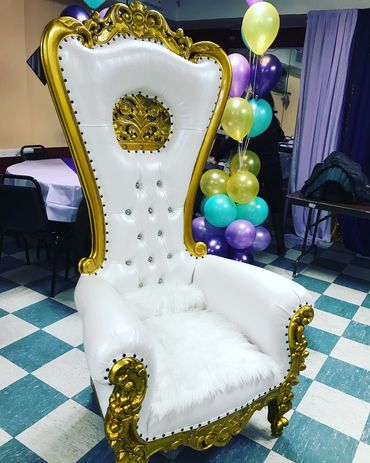 Gold Tiffany Crown Throne