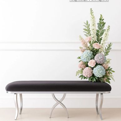 Hermoso sillon o divan de acero inoxidable en color negroy patas plateadas