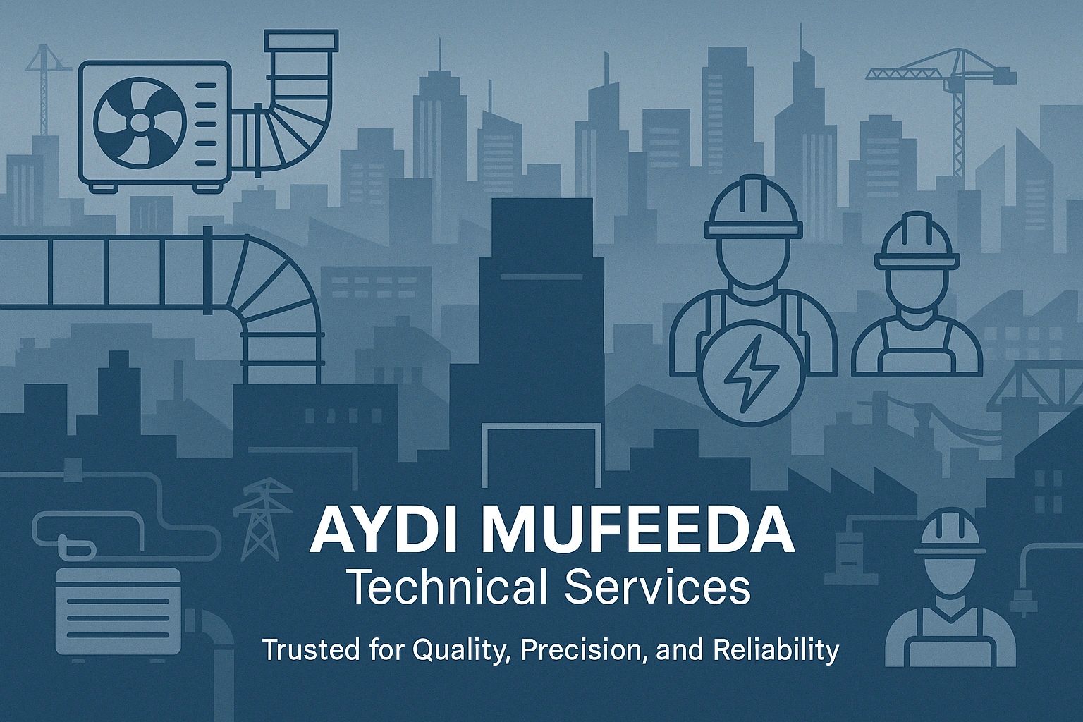 AYDI MUFEEDA Technical Services team delivering HVAC, electrical, and construction services in Dubai