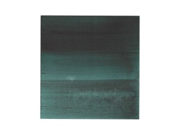Night code II, Green dye and white conté on paper, 8 1/4 x 11 3/4 in, 2025