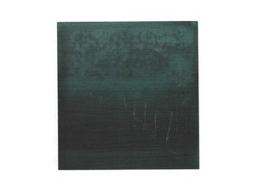 Night code III, Green dye and white conté on paper, 8 1/4 x 11 3/4 in, 2025