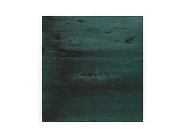 Night code I, Green dye and white conté on paper, 8 1/4 x 11 3/4 in, 2025