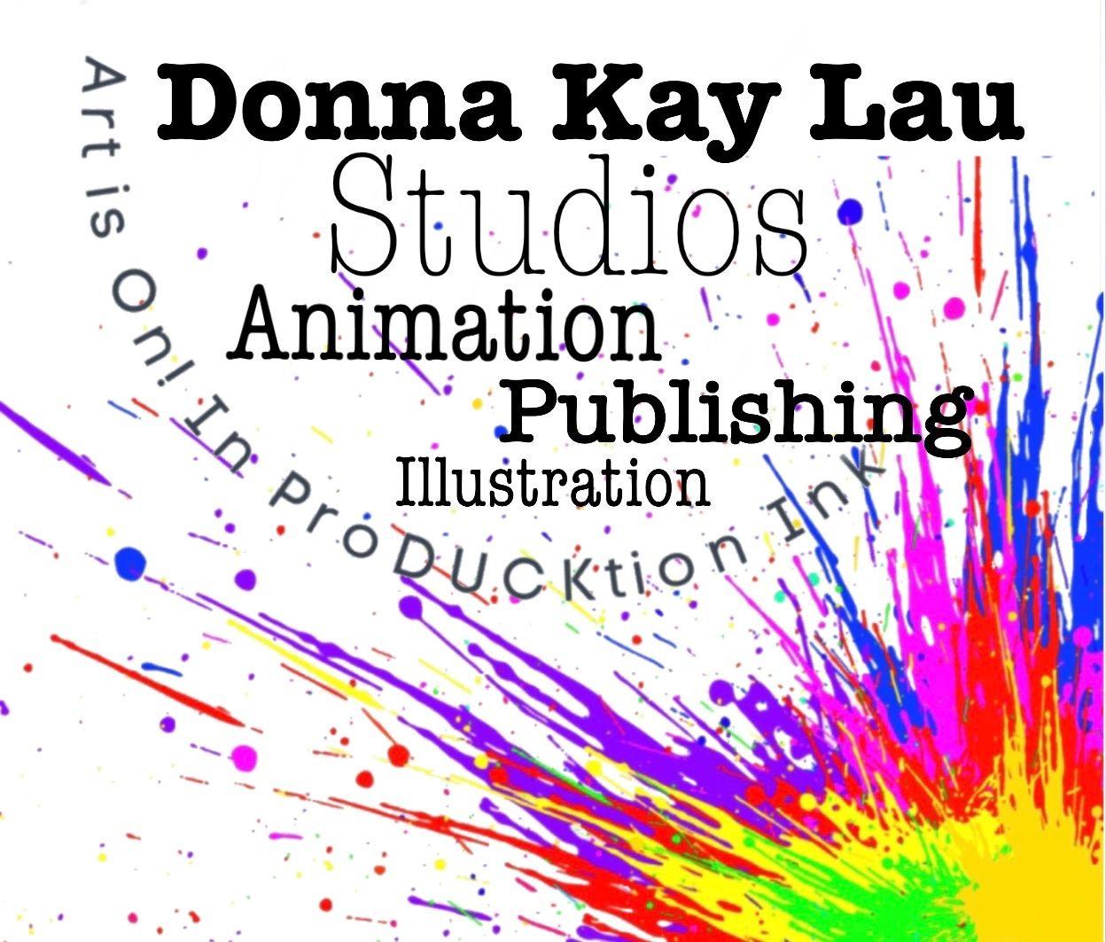 Studio paint splash logo design by Donna Kay Lau