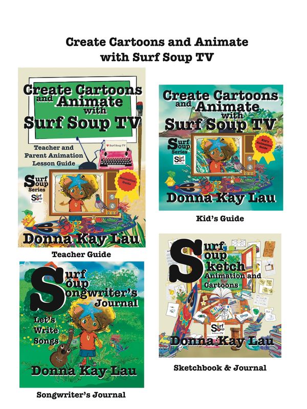 STEAM Education, Surfing Animation, Children's Entertainment, Donna Kay Lau, Surfing Art, Kids' Comics.