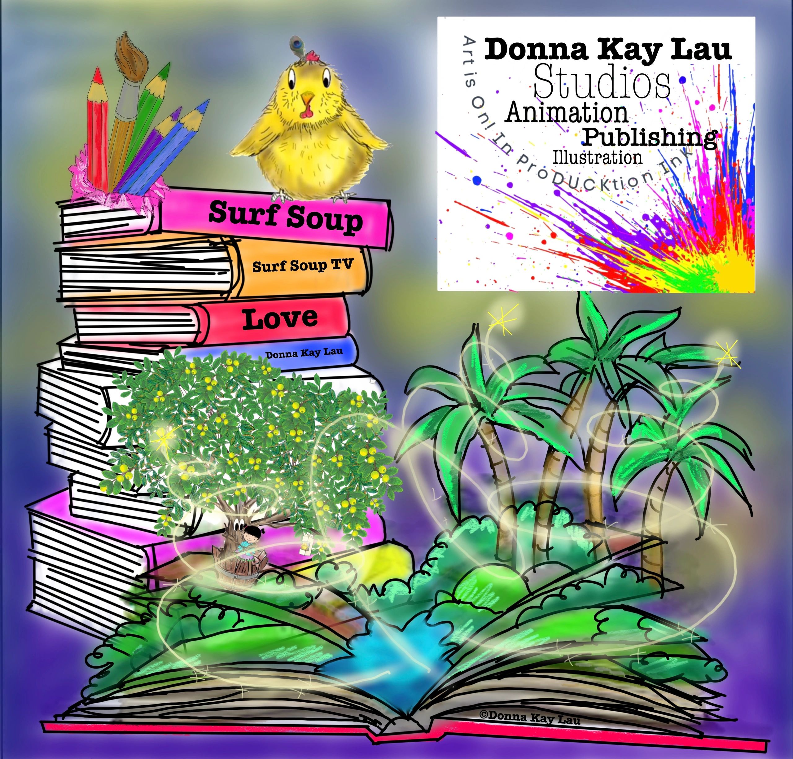 Picture books Donna Kay Lau studios animation publishing Illustration comic cartoon paint animate