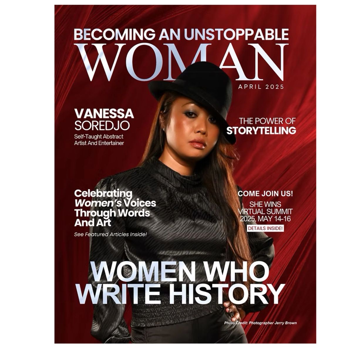 Becoming an  unstoppable woman cover magazine woman o the cover