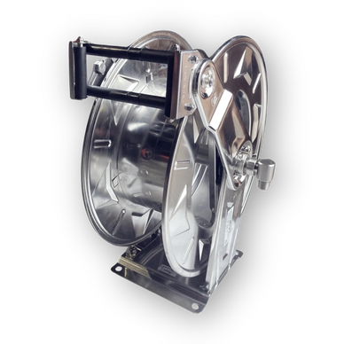 Stainless steel retractable hose reel