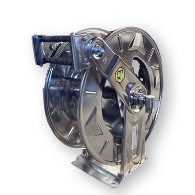 Stainless steel retractable hose reel