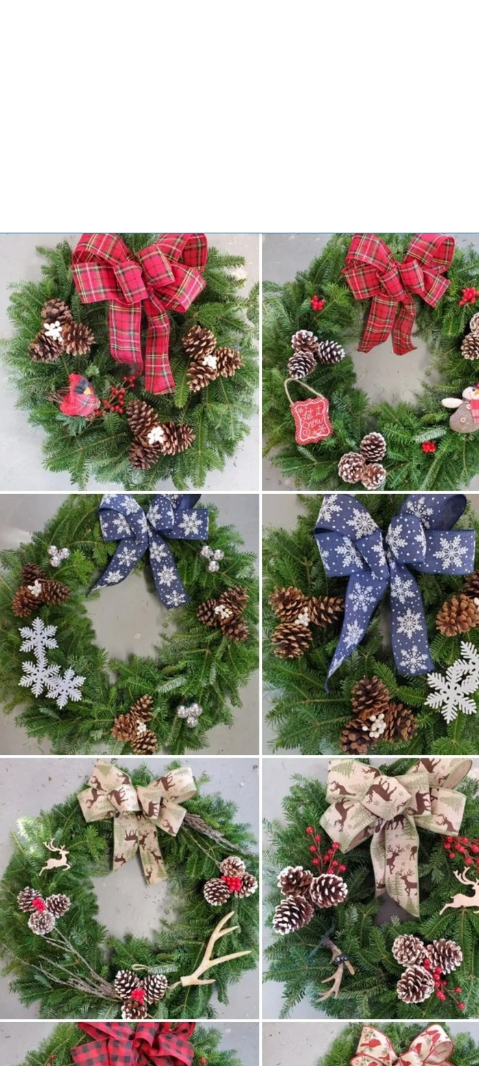 Decorated Christmas Wreaths