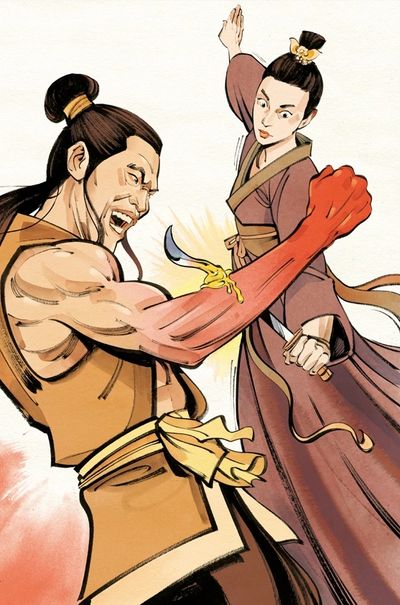 Man using the Raging Fire Signature Ability from Righteous Blood, Ruthless Blades