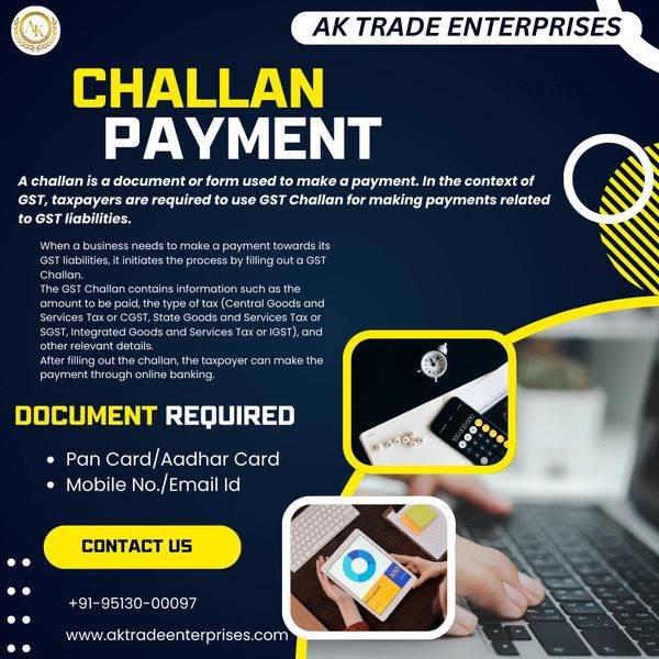WE ARE PROVIDING GST CHALLAN PAYMENT SERVICES (AVAILABLE )