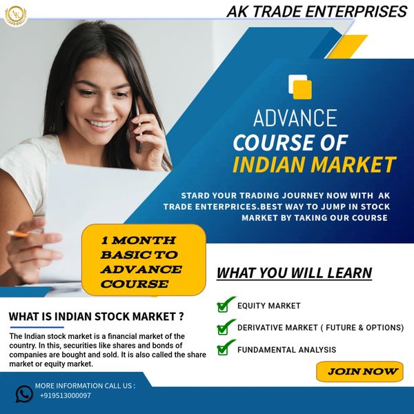 STARD YOUR TRADING JOURNEY NOW WITH AK TRADE ENTERPRISES. BEST WAY TO JUMP IN STOCK MARKET BY TAKING