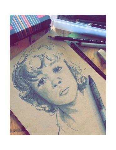 "O"
8.5x11 Toned Paper
Charcoal Pencils