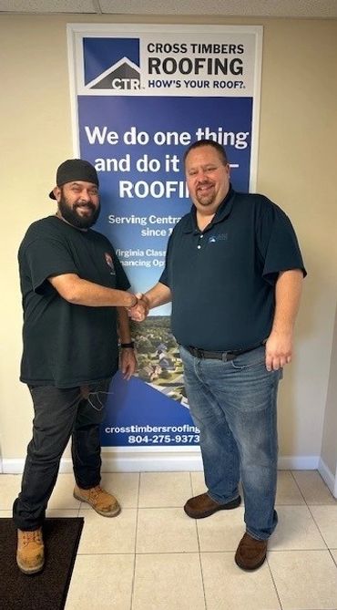 Another satisfied customer at Cross Timbers Roofing.