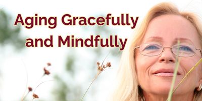 Peaceful woman contemplating the beauty of life.  Aging Gracefully and Mindfully