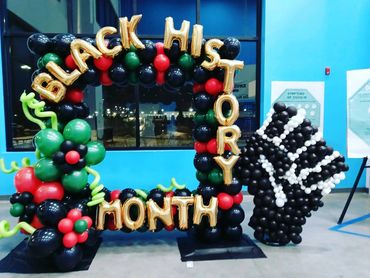 Corporate balloon black history month