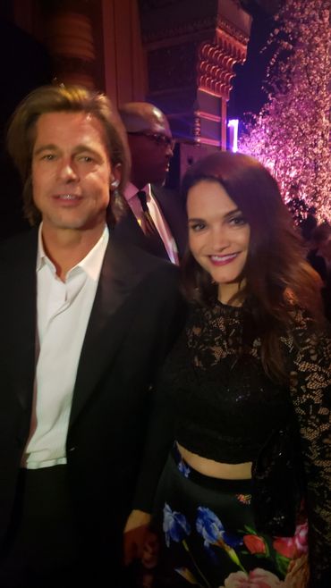 Laura with Brad Pitt (January 2020).