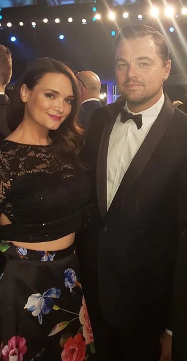 Laura with Leonardo DiCaprio (January 2020).