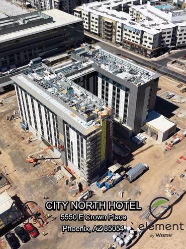 Construction progress on the City North Hotel, a dual-brand project brought to you by AC Element.
B