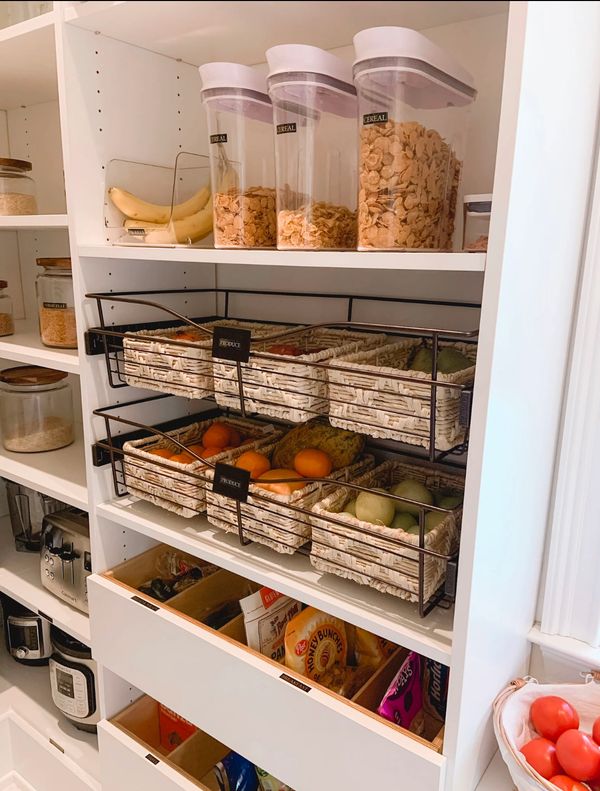 Pantry with labeled jars and baskets organized by Arranged by Ashley, Jersey Shore