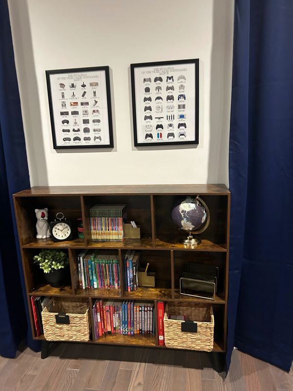 Kids room shelving organization by Arranged by Ashley New Jersey Professional Organizer