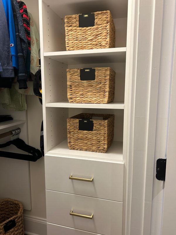 Walk-in closet organized by Arranged by Ashley, Jersey Shore LBI.