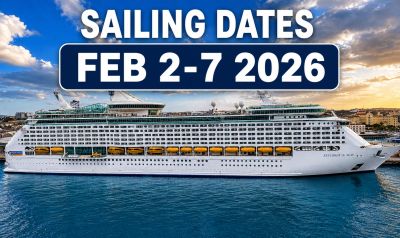 Cruise ship sailing from Feb 2-7, 2026.