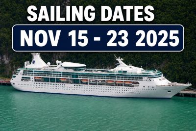 Cruise ship sailing from Nov 15 to 23, 2025.