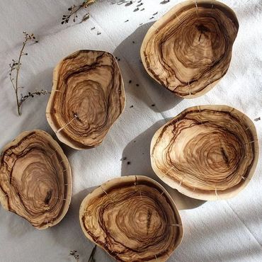 Bols de madera de olivo