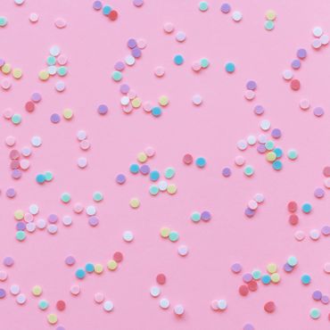 Rainbow Confetti Photo Booth Backdrop by Aesthetic Photo Booth