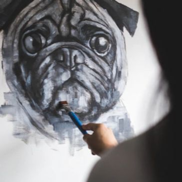 Pug Painting
Custom Pet Portrait
Pet Portrait
Pug Art 
Wall Art 
Vancouver