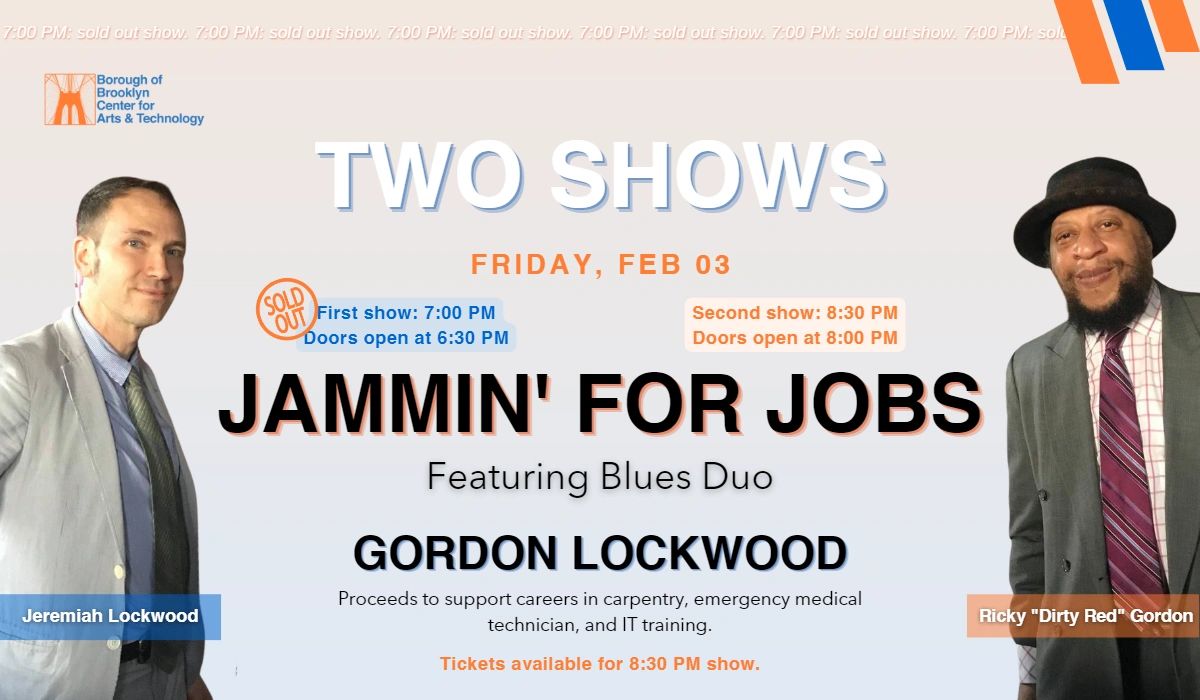 Jammin' for Jobs event features Gordon Lockwood blues duo.
